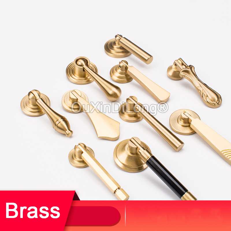 Furniture Hardware Drop Pulls - 1 adet çin tarzı pirinç kolları