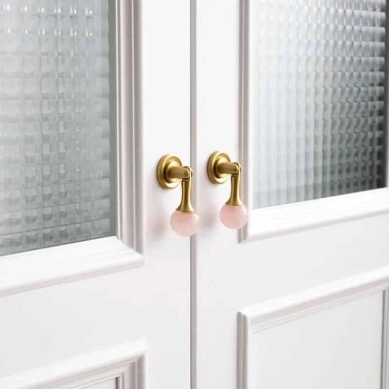 Beyaz Kristal Top + Pirinç Mob - Furniture Hardware Drop Pulls incelemesi ve fiyatı